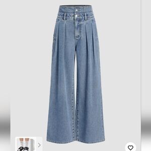 Cider Blue Flare Wide Leg Jeans